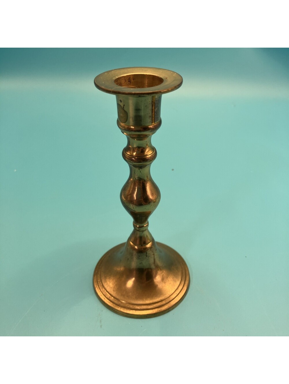 Vintage Brass Candlestick Holder 5.5 Inches Tall EUC